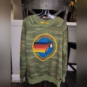 Aviator Nation Green Camo Sweatshirt